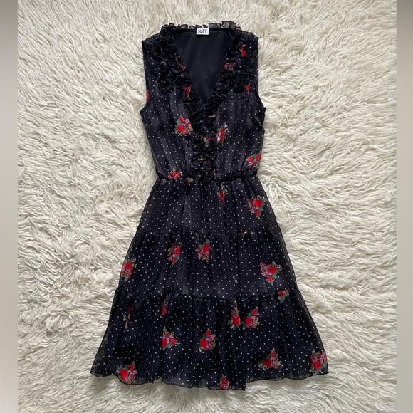 Suzy Shier Ruffle Sleeveless Dress - Picture 1 of 6